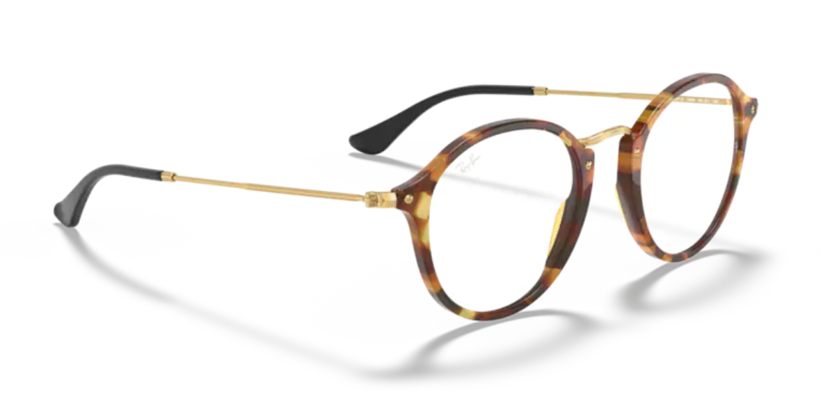 RAYBAN ROUND OPTICAL 5494 STRIPED HAVANA