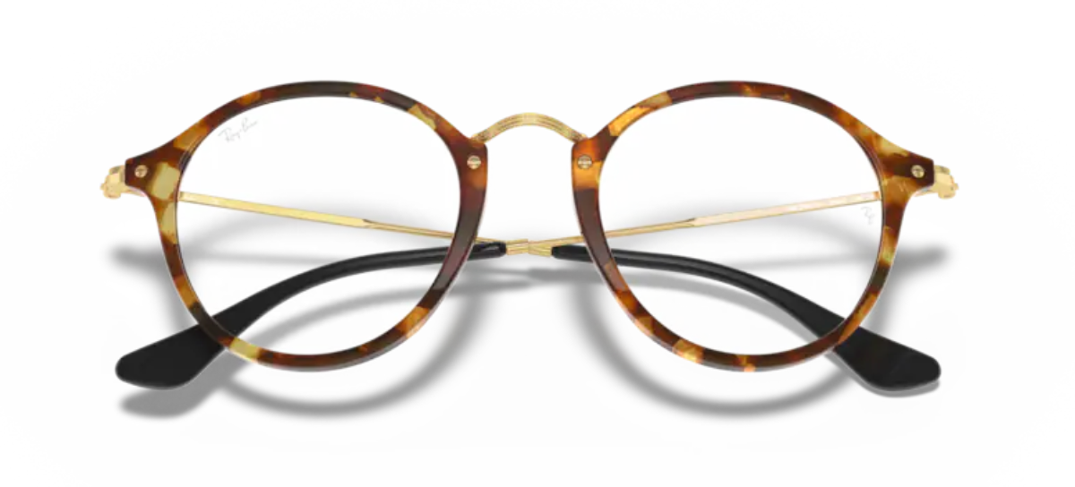 RAYBAN ROUND OPTICAL 5494 STRIPED HAVANA