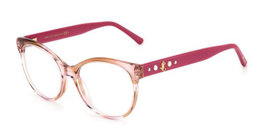 JIMMY CHOO OPTICAL 336 STRIPPED PINK