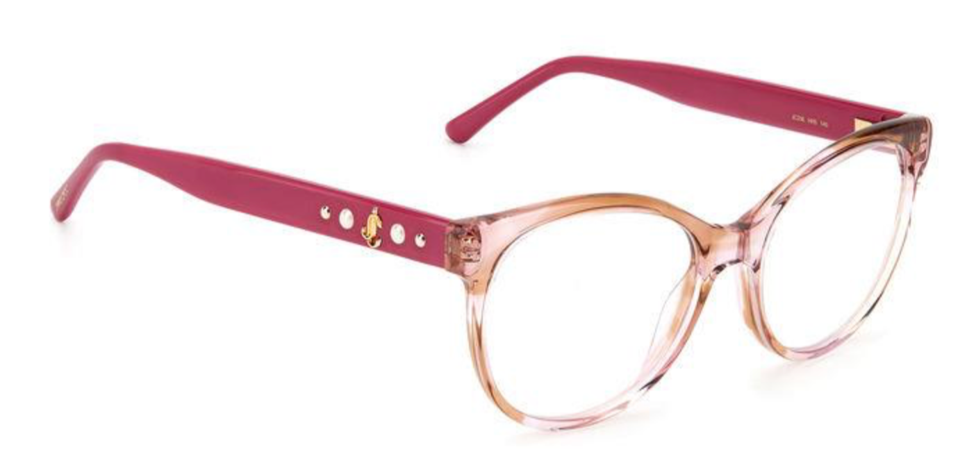 JIMMY CHOO OPTICAL 336 STRIPPED PINK