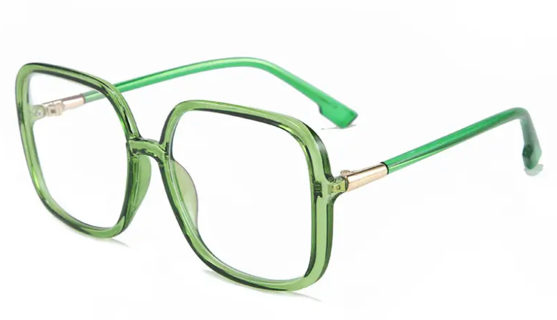 Green Oversize Square Glasses ESW8031