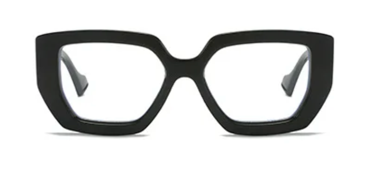 Black Wide Leg Square Glasses ESW86320